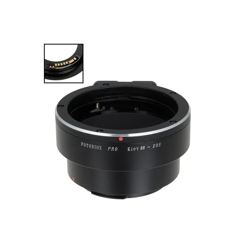FOTODIOX CTCO adapter for Kiev 88 lens on Canon EOS EF body with chip