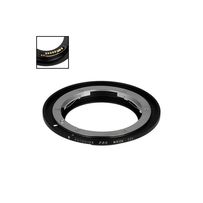 FOTODIOX CTCO adapter for Nikon F (G) lens to Canon EOS EF body with chip
