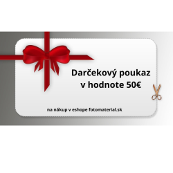 Gift voucher for purchase in fotomaterial.sk shop worth 50€