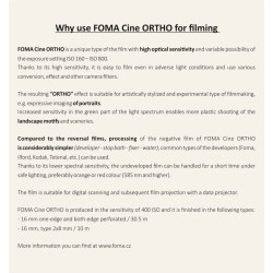 FOMA Cine ORTHO 400 16 mm/30,5 m 2x perforovaný