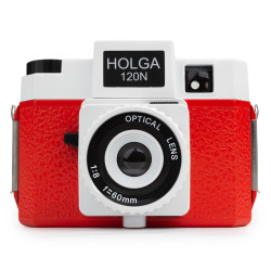 HOLGA 120N, fotoaparát, červený
