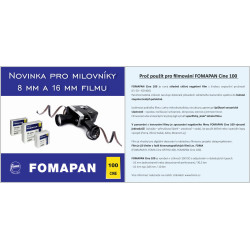 FOMAPAN 100 Cine 16 mm/30,5 bm 2x perfo