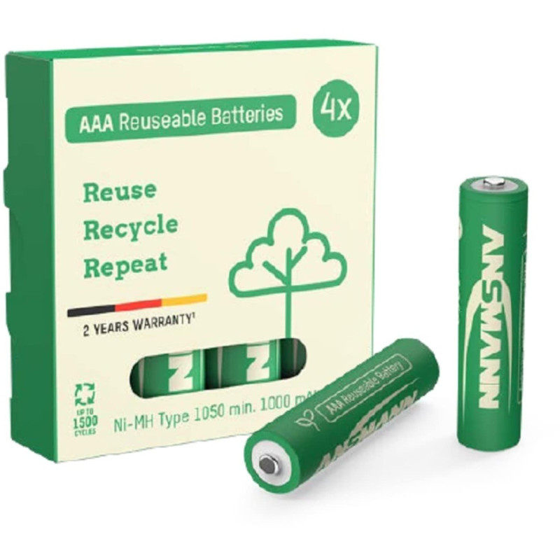 ANSMANN GREEN-PRO AAA, typ 1050, 1000mAh, 4kom