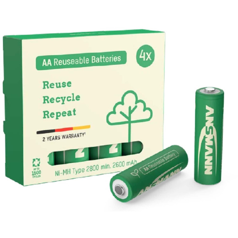 ANSMANN GREEN-PRO AA, typ 2800, 2600mAh, 4ks