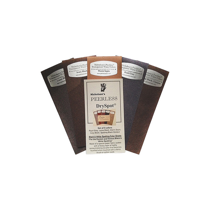PEERLESS-COLOR Dry Pigment Sheets Kit, komplet pigmentnih listov (5 barv)