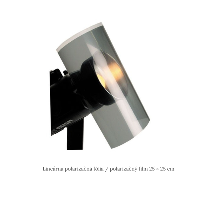 Linearna polarizacijska folija 25 × 25 cm – polarizacijski film za fotografijo