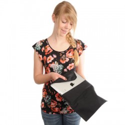 Kalahari microfibre cloth/bag, black