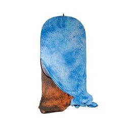 HELIOS Zložljivo ozadje 150x200 cm sivo, s pokrovom modro/rjavo