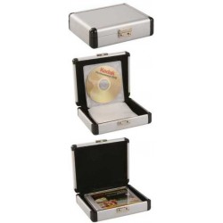 Mini etui za 20 CD/DVD-jev, kovinski, eleganten