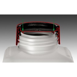 JOBO chemical bottle system 600 ml white, scale